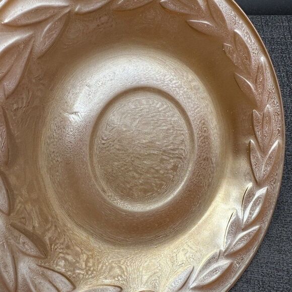 Fire King Peach Lustre Laurel Lot 4 Saucer Plates Anchor Hocking USA Vtg 1950s - Picture 6 of 12